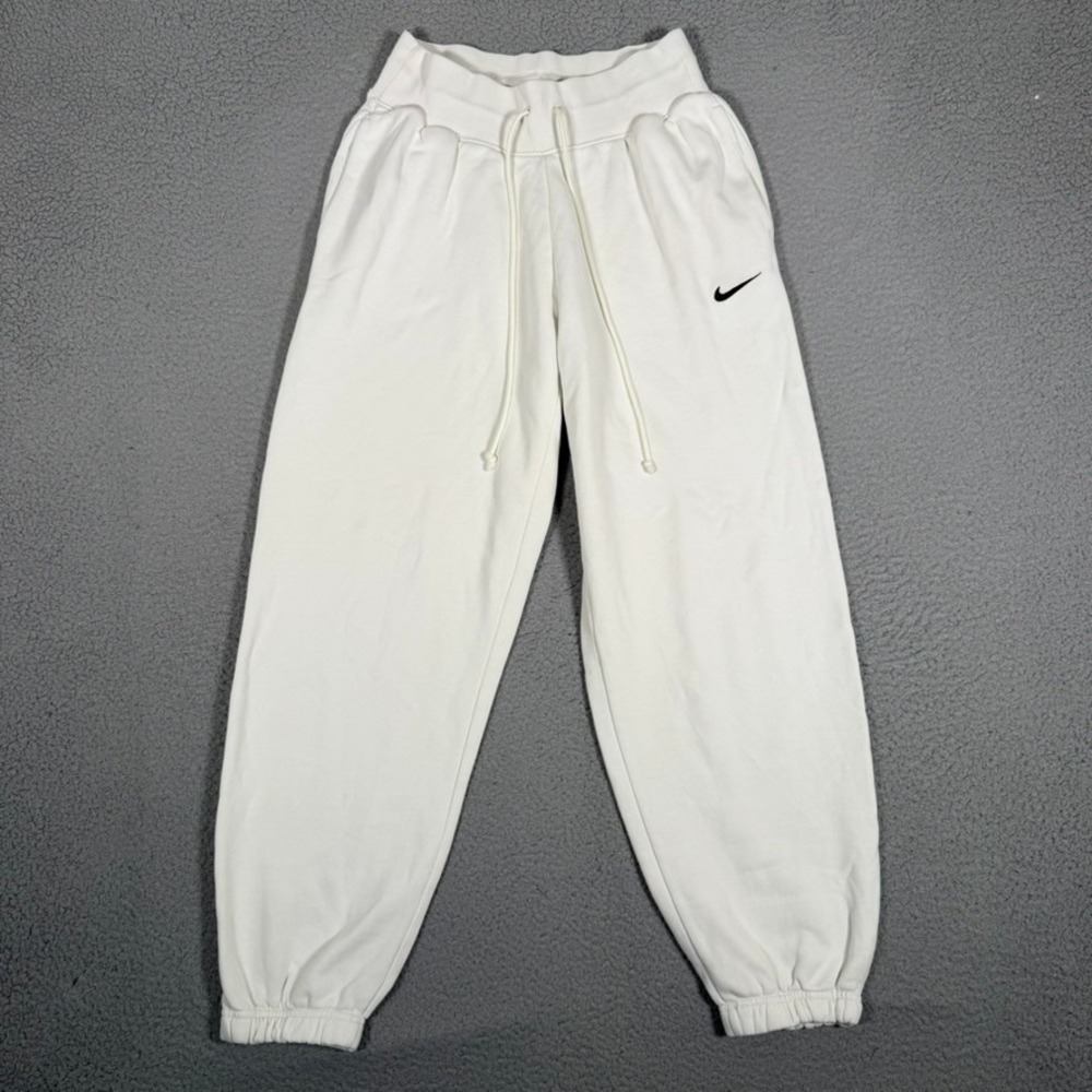 Nike Pants Womens Small WhiteSportswear Phoenix Fleece High Waisted Oversized